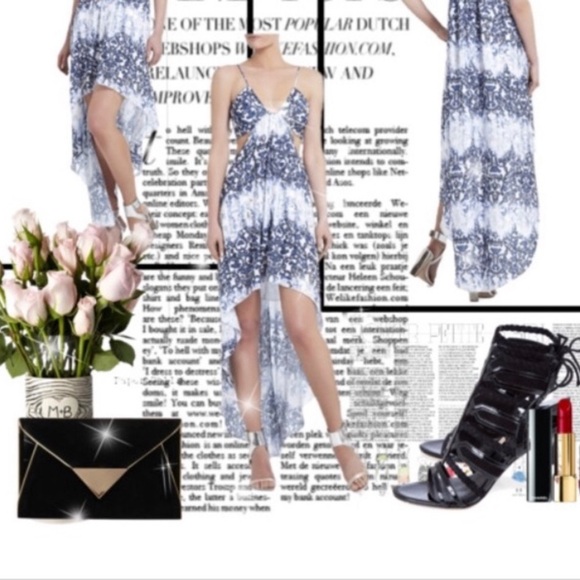 BCBGMAXAZRIA Alyce high and low dress. - Picture 3 of 5